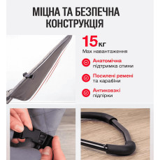 Дитячий шезлонг для новонароджених (0+) складний з дугою та іграшками