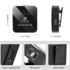 Бездротовий петличний мікрофон для смартфона Puluz, Type-C Phone