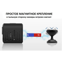 Мінікамера IpCam A11 (WiFi) з віддаленим переглядом + кріплення | IP камера для дому та офісу