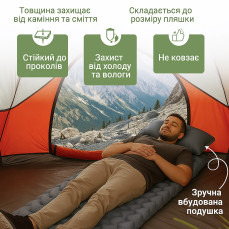 Надувний туристичний килимок матрас для походу