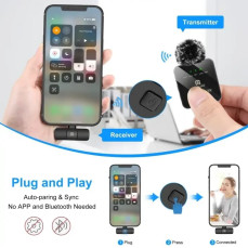 Бездротовий петличний мікрофон для смартфона Puluz, Type-C Phone