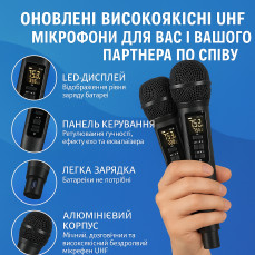 Портативна караоке-система SDRD SD-325 з двома мікрофонами і світловою кулею – ідеальна для вечірок