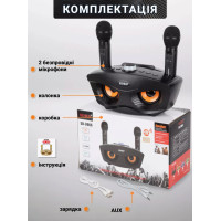 Бездротова портативна колонка караоке з двома мікрофонами SD-306
