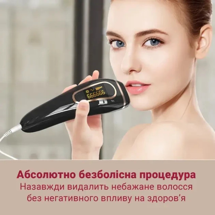 Фотоепілятор IPL Hair Removal — 999900 спалахів, LED дисплей, безболісна епіляція вдома