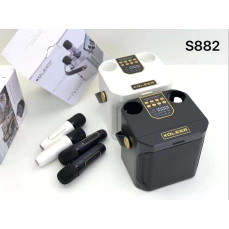 Портативна Bluetooth колонка KOLEER S882 з 2 бездротовими мікрофонами для караоке