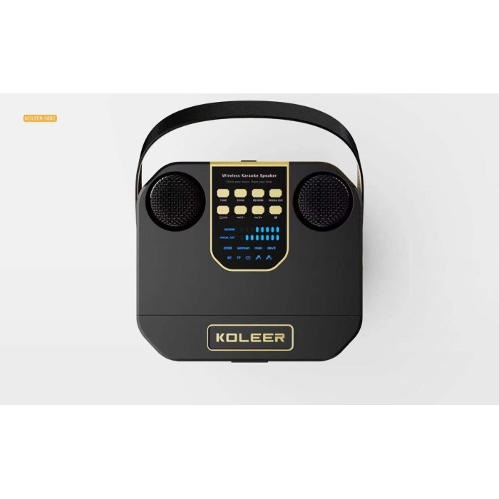 Портативна Bluetooth колонка KOLEER S882 з 2 бездротовими мікрофонами для караоке