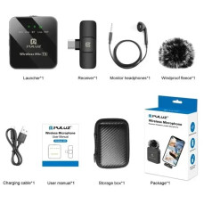 Бездротовий петличний мікрофон для смартфона Puluz, Type-C Phone