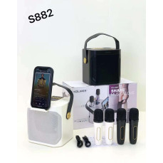 Портативна Bluetooth колонка KOLEER S882 з 2 бездротовими мікрофонами для караоке