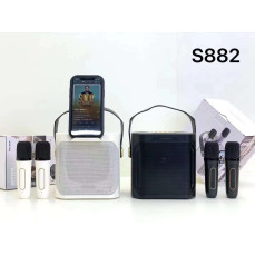Портативна Bluetooth колонка KOLEER S882 з 2 бездротовими мікрофонами для караоке