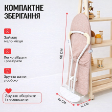 Шезлонг для новонароджених від 0 років, дитячий складний з дугою та іграшками, бежевий