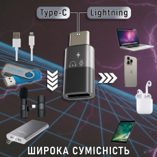Перехідник з Lightning на Type C / Адаптер Lightning Type C