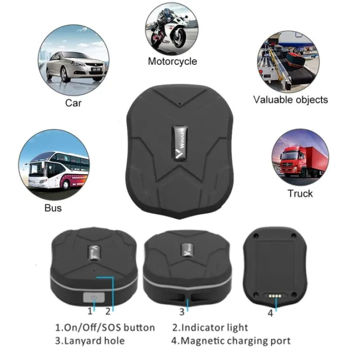Авто GPS Трекер TK-905-mini Автономний на потужних магнітах з акумулятором 1500 мАг на 25 днів, TKSTAR